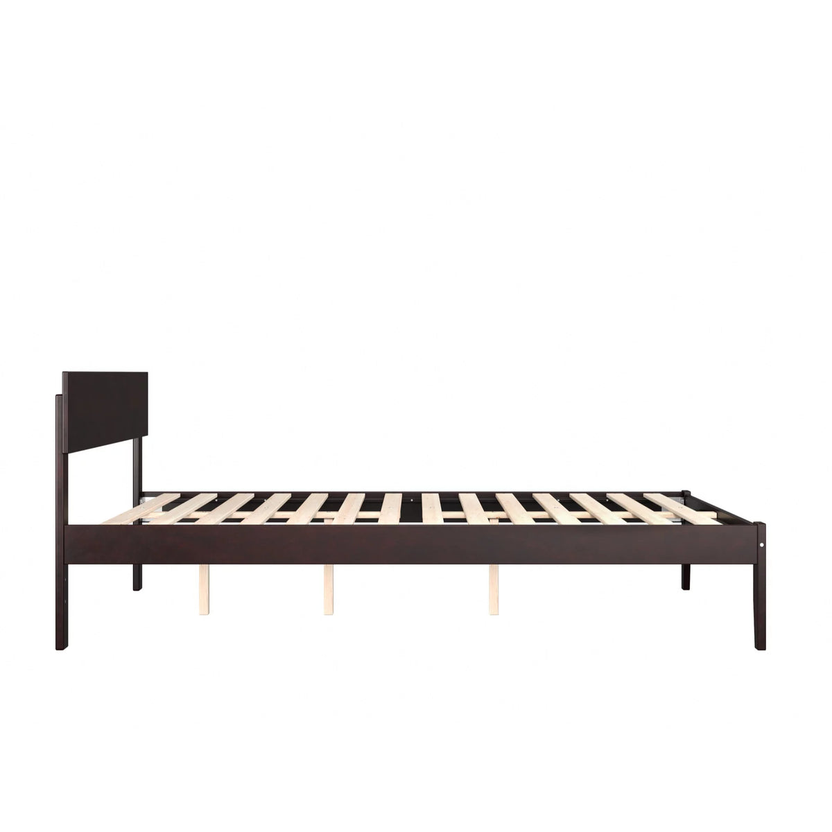 Solid Wood Queen Platform Bed in Espresso B7483
