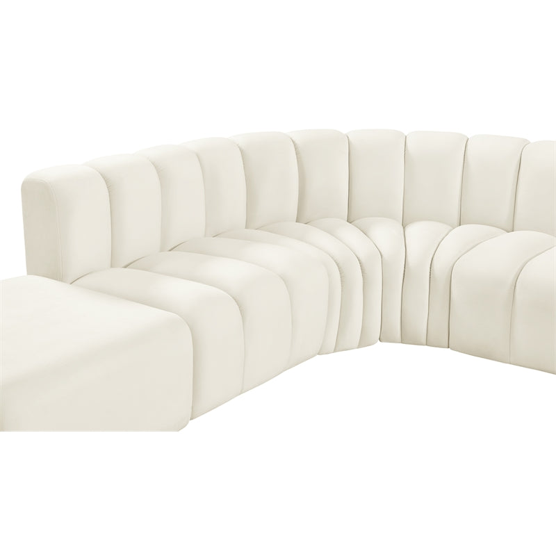 Cream Velvet Modular Sofa H36624