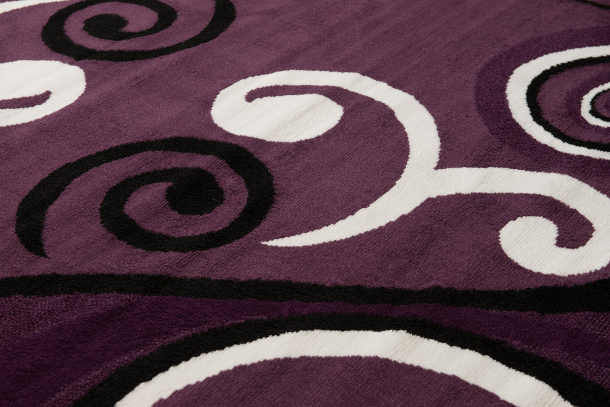 Plaza Gabriela Runner Rug, Geometric Pattern, Plum, 2'3 X 7'2" B155687