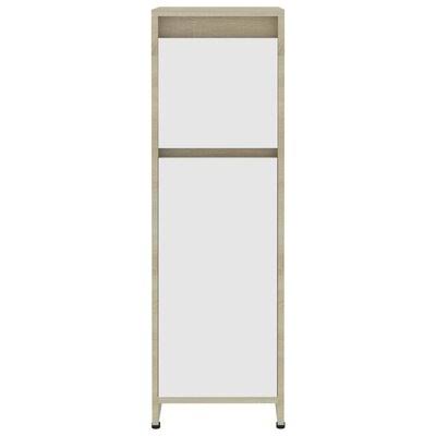 White Sonoma Oak Linen Cabinet Q436018