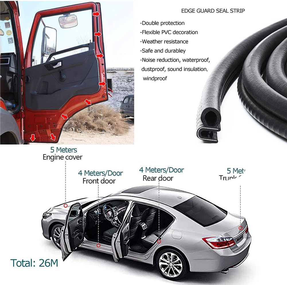 10Ft EPDM Rubber Car Door Seal Strip N404
