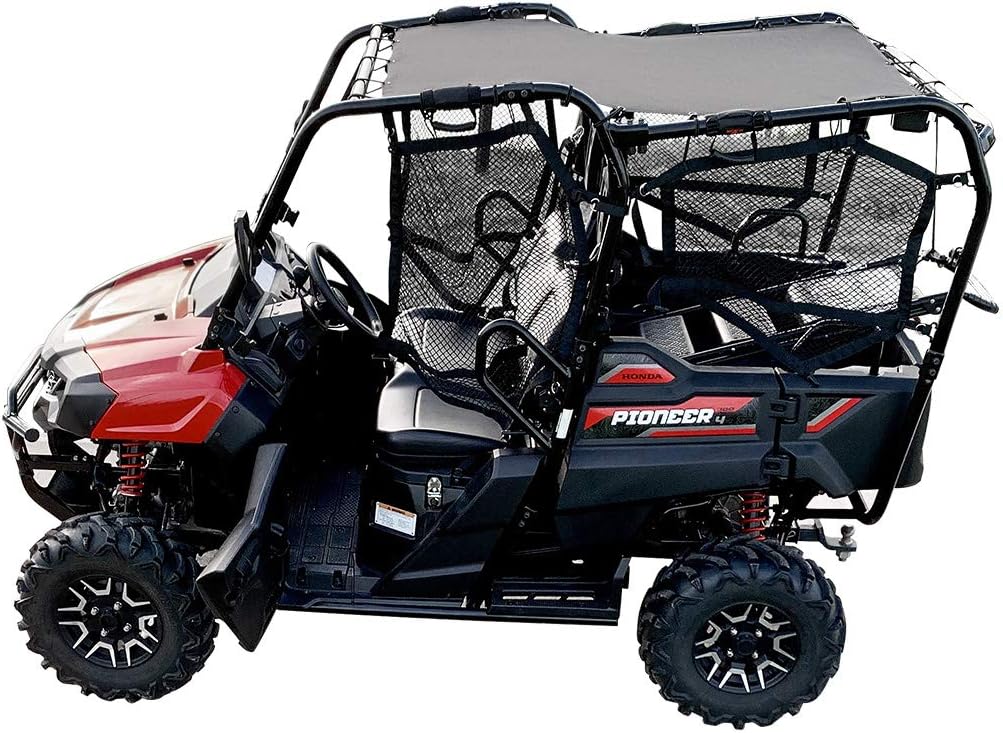 Cherry Red Mesh Sun Shade Soft Top Roof Cover for UTV W7120