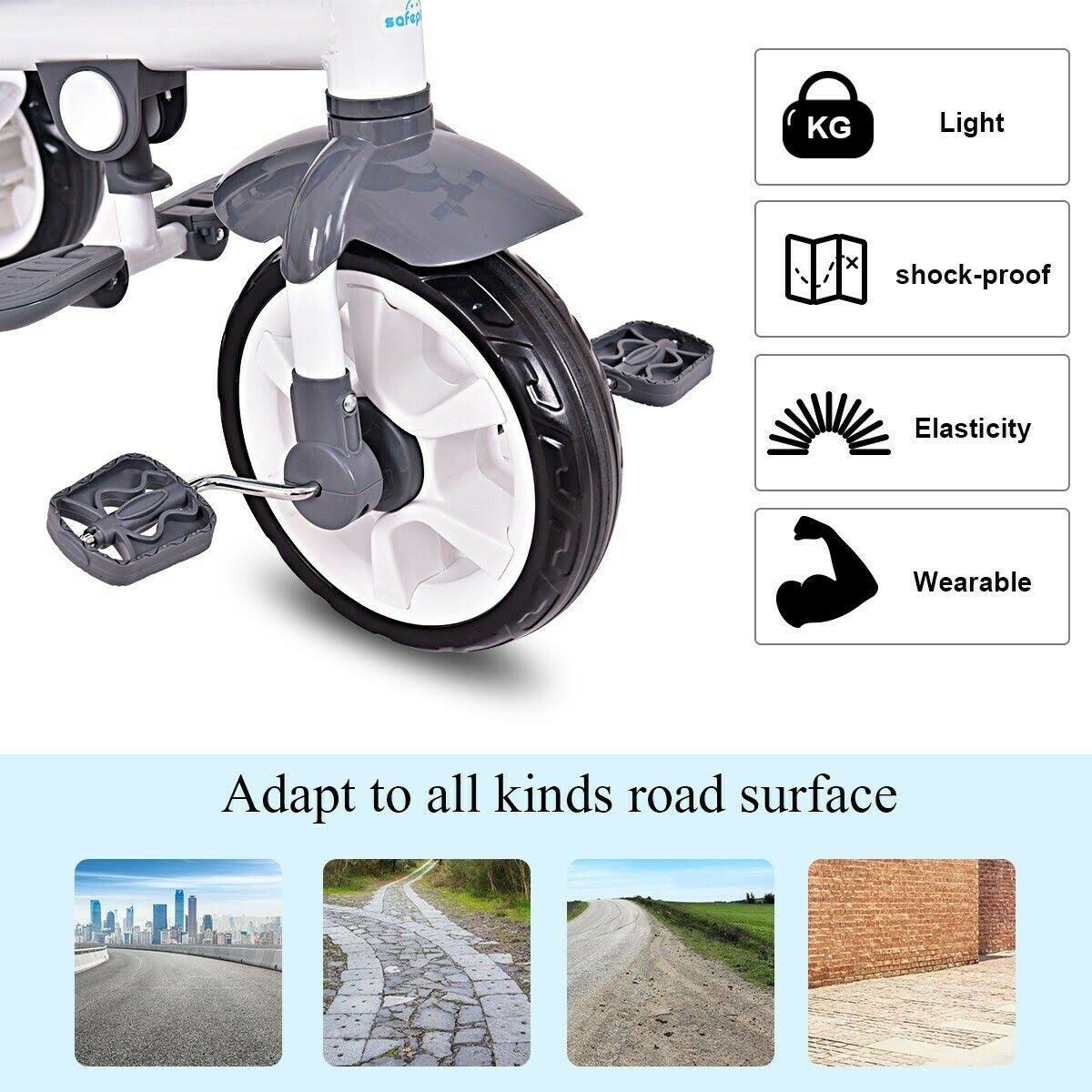 4-in-1 Detachable Baby Stroller Tricycle with Canopy W7230