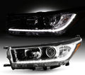 Projector Black Headlight Driver Left side w/LED DRL C57867