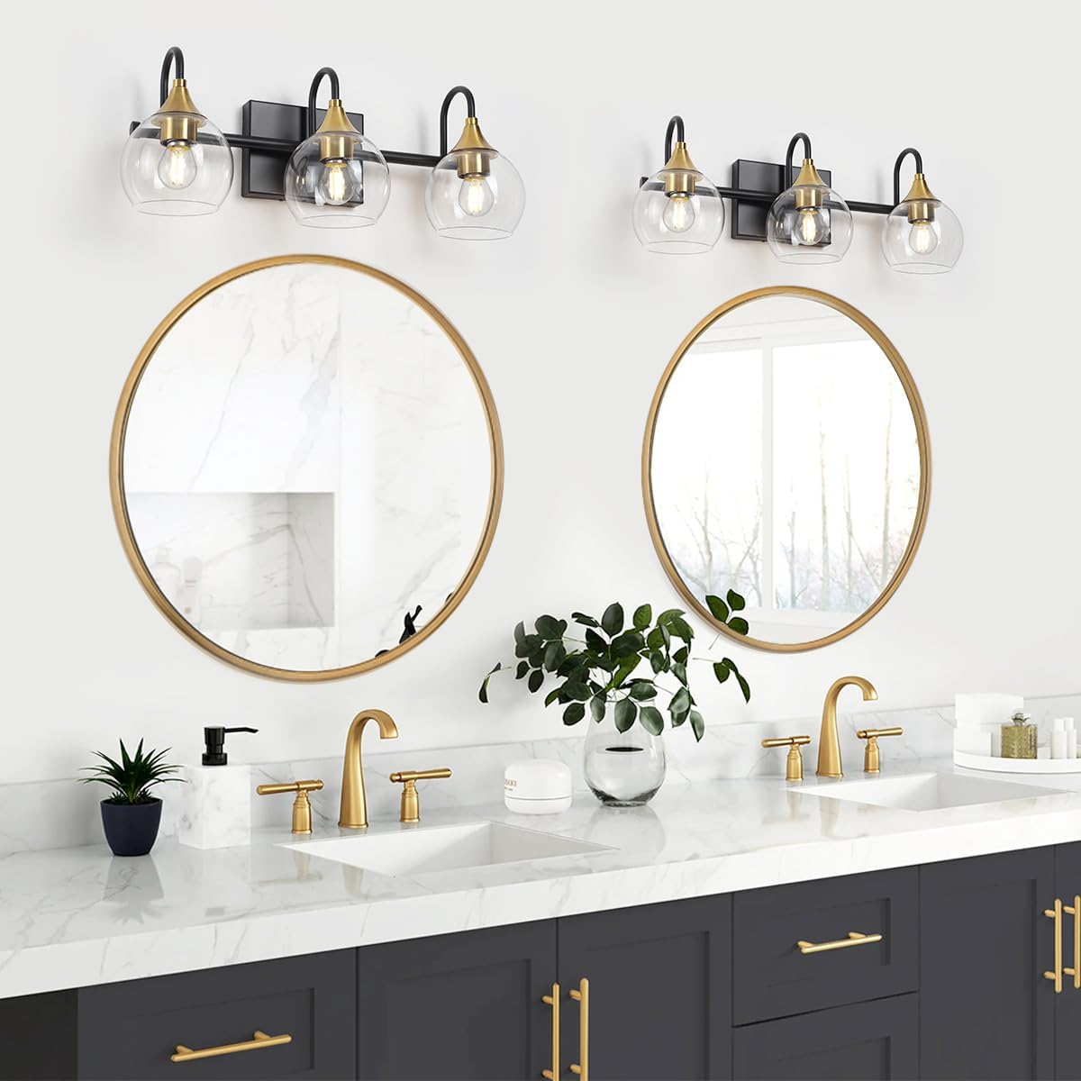 Black Gold 3 Light Bathroom Vanity Light B464