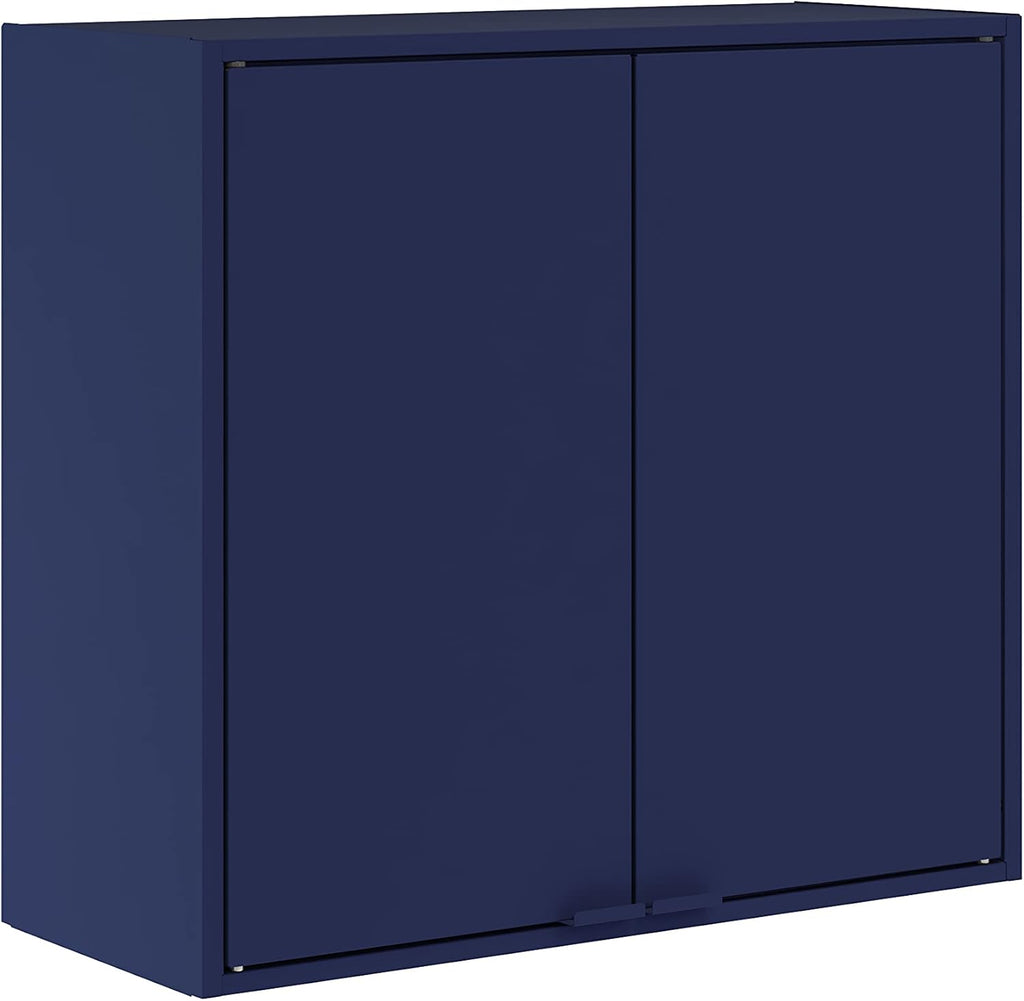 Two Doors Wall Steel Cabinet Space Organizer Blue L510