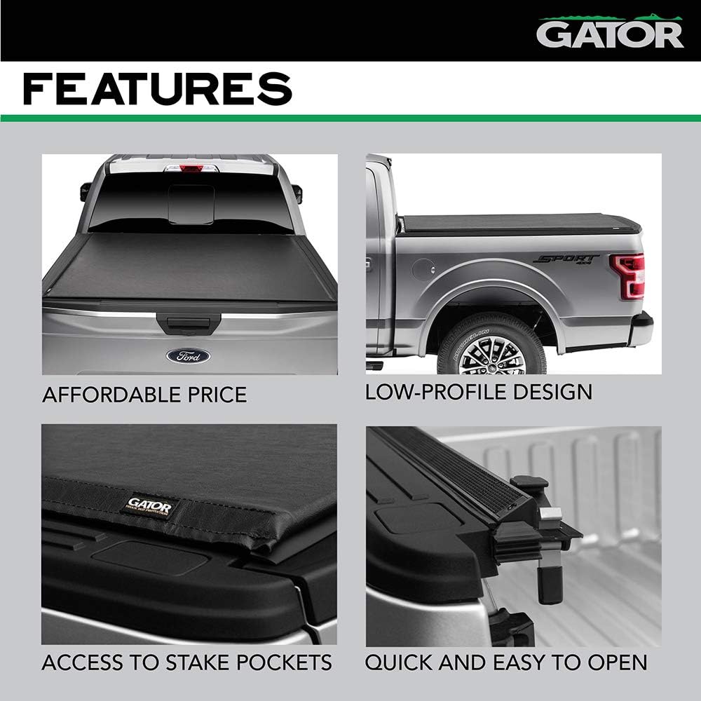 Soft Roll Up Truck Bed Tonneau Cover W91095