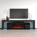 High Gloss Fireplace TV Stand with Storage Cabinets L634018