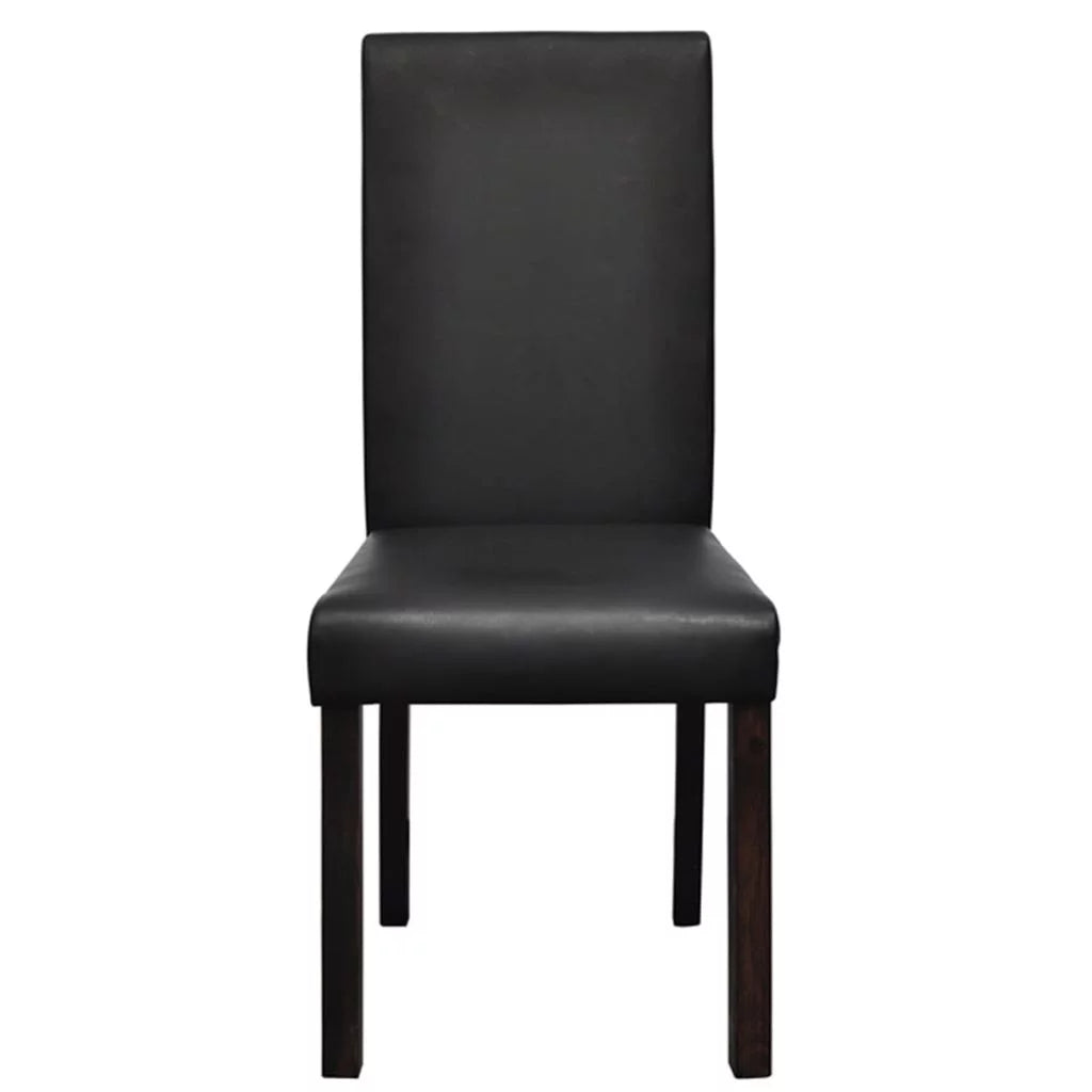 4 Piece Faux Leather High Back Armless Dining Chairs V683233