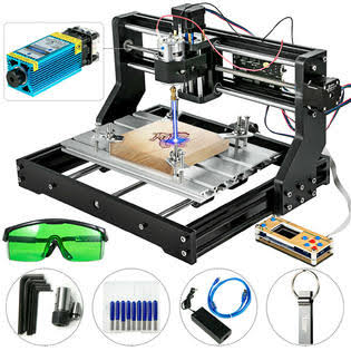 CNC Router 3 Axis Engraving Machine with Laser Head L51486