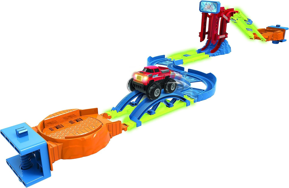 48 Pcs Glow in The Dark Race Car Track with 2 Cars M616785