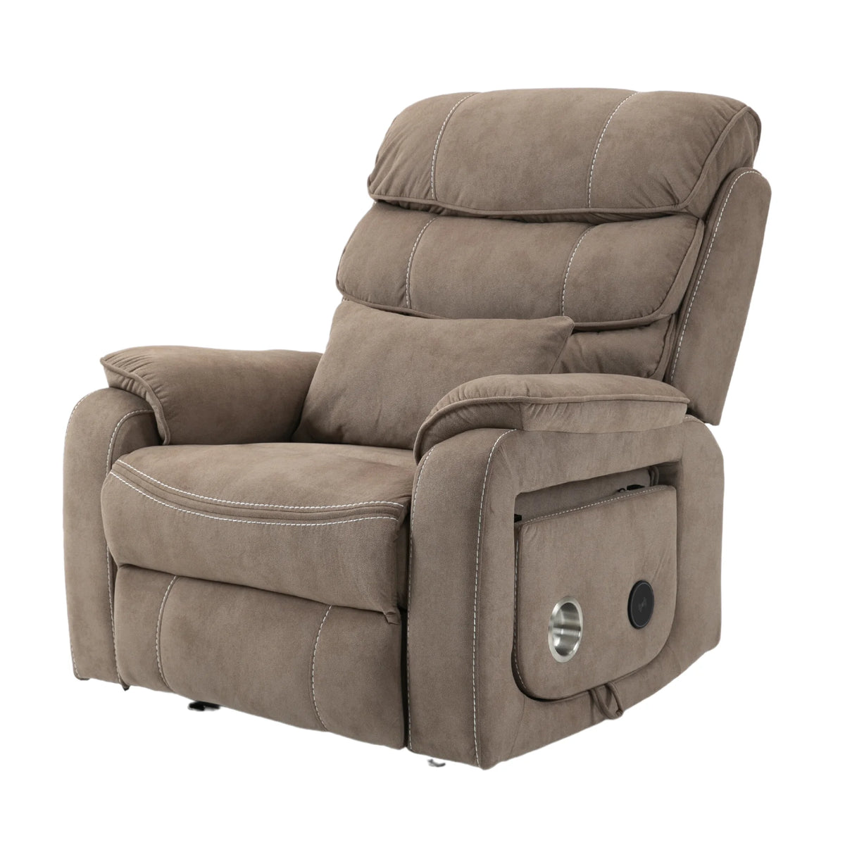 Lay Flat Recliner with Tabletop, Wireless Phone Charger, Cup Holder & Lumbar Pillow, Dual Motor Lift Chair, 400 lbs Capacity G56361