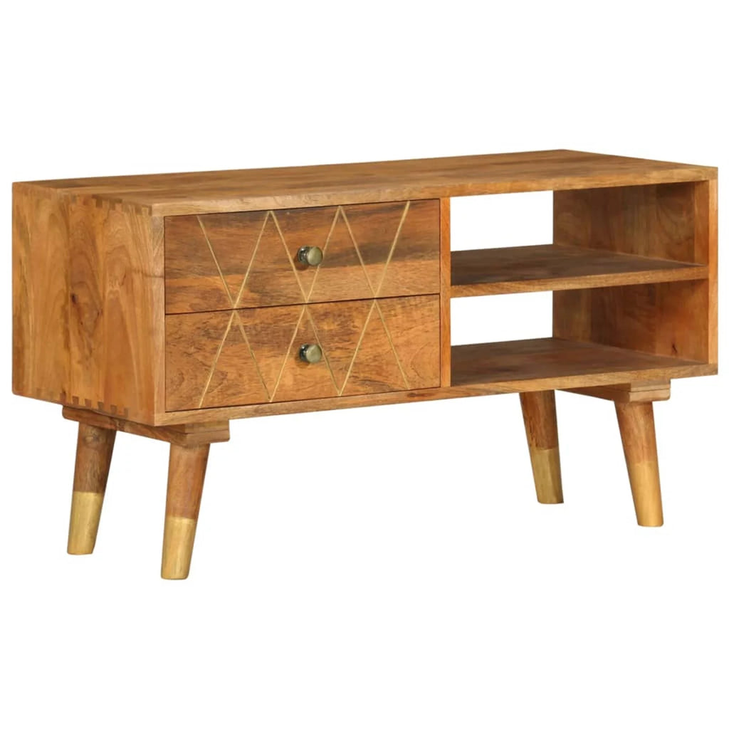 TV Cabinet Solid Mango Wood Y4553