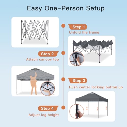 10x10ft Pop Up Canopy Tent with Wheel Cover Bag, White V2147