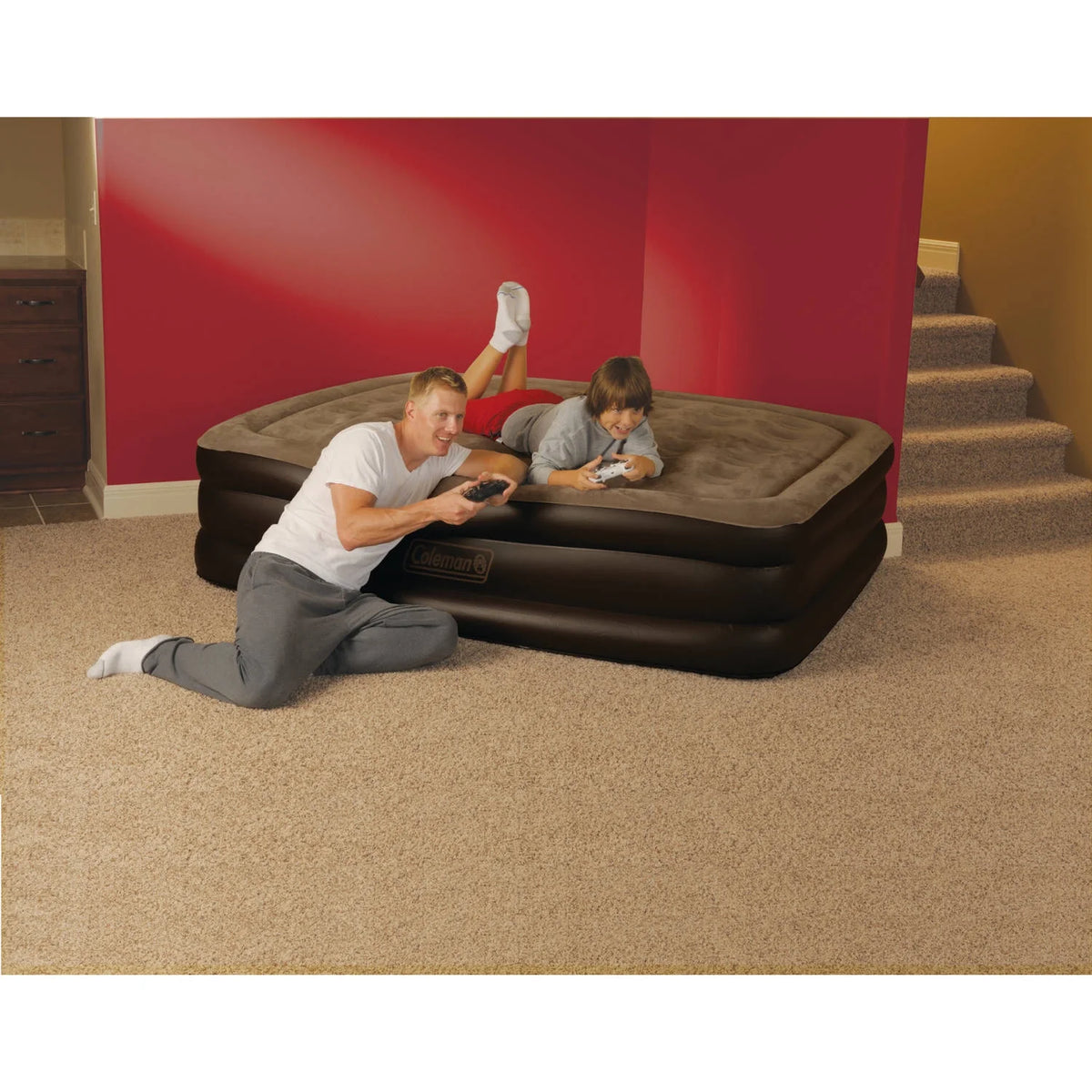 Queen Double High Airbed with Electric Pump L828