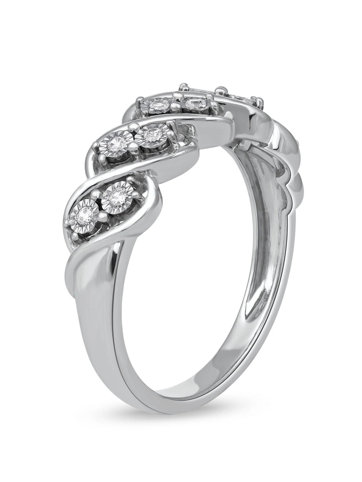 10K White Gold Diamond S-Link Band P344168