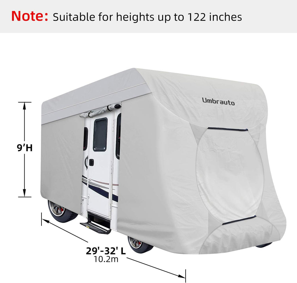 3 Layers Waterproof Ripstop RV Cover Fits 29Ft to 32Ft, Grey C960