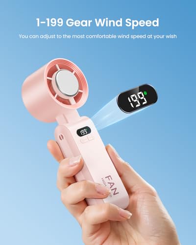 Handheld Portable Fan with Ice Cooler, 5500mAh Rechargeable, 20000 RPM C266194