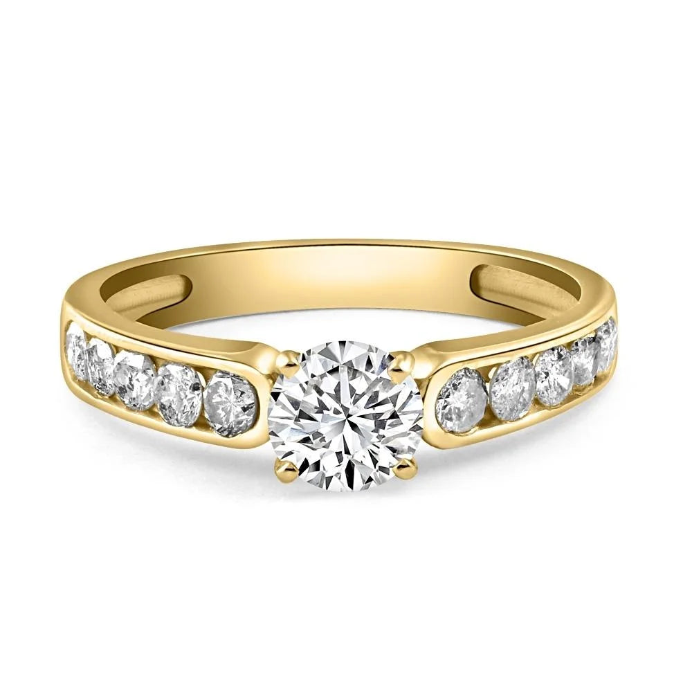 1 Ct Diamond Engagement Ring in 10k Yellow Gold D7337