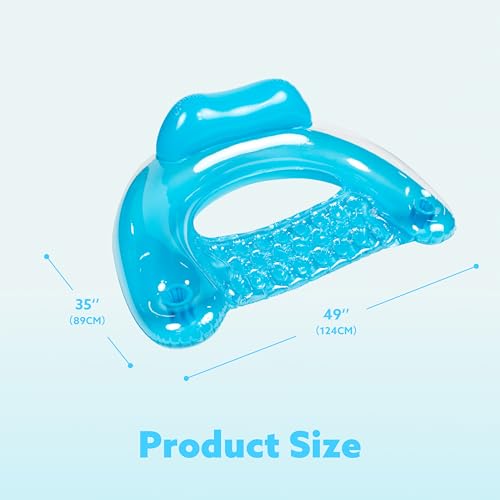 2 Pack Inflatable Pool Chairs with Cup Holders T21192