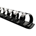 Black 1 Diameter 225 Sheet Capacity CombBind Spines, 100-box N4295