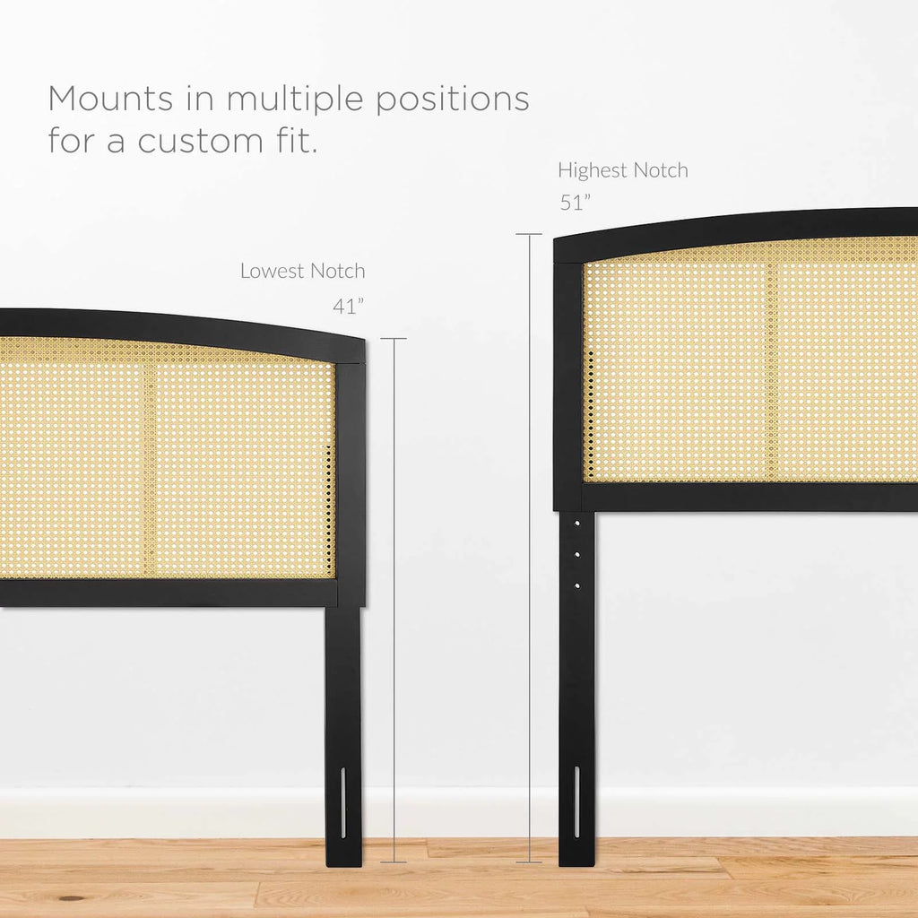 King Size Wood Black Headboard O6364
