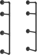 Industrial Wall Mount Iron Pipe Shelf Black 3 Tier X2 Q66763