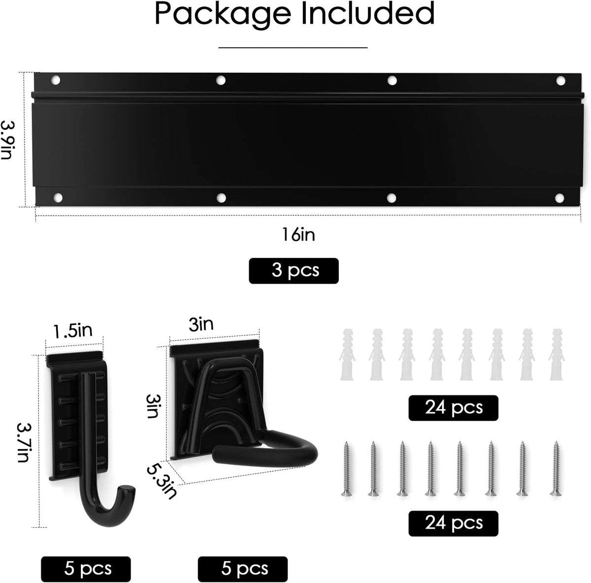 Wall Mount Bike Rack for 6 Bicycles with Adjustable Bike Hooks, Pack of 2 X20436