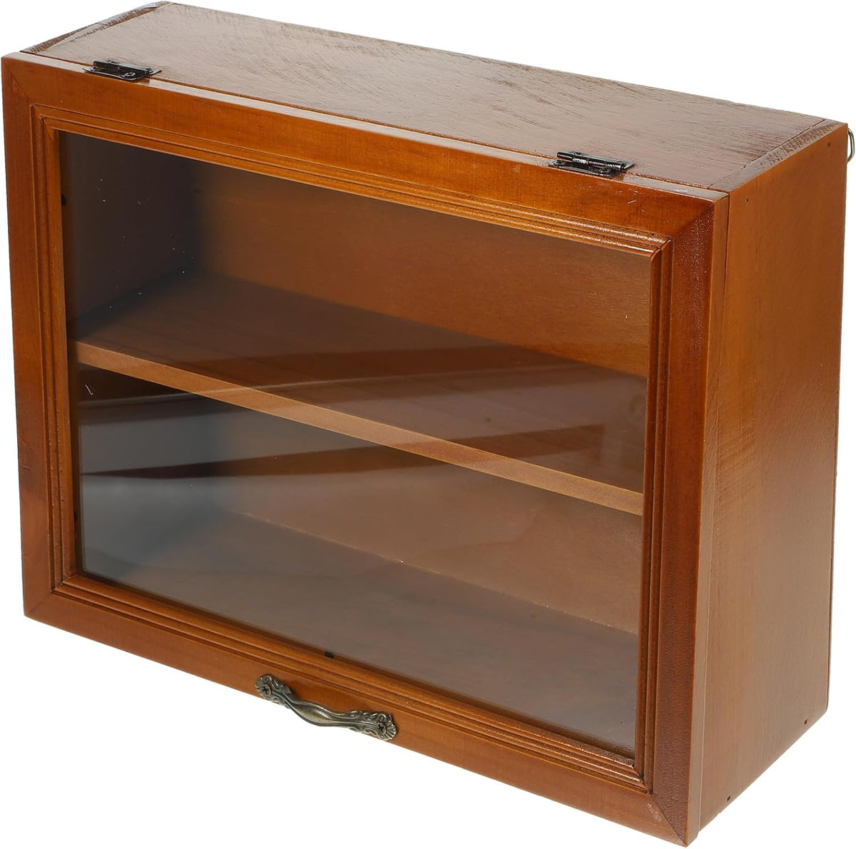 Wooden Shadow Box Display Cabinet with Shelves Q2959