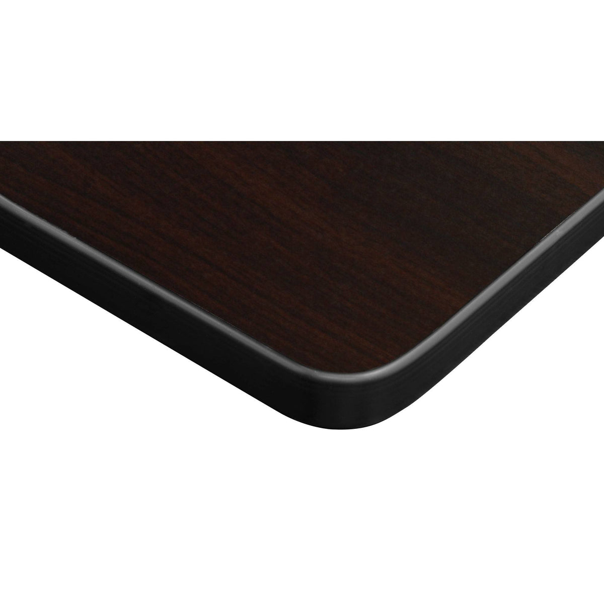 Mahogany/Black L-Desk with Return W76974
