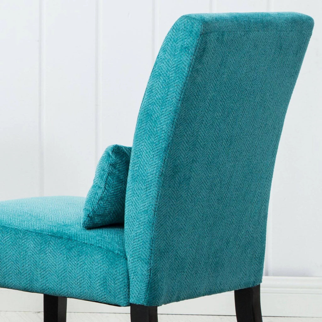 Fabric Armless Accent Chair with Kidney Pillow K59187