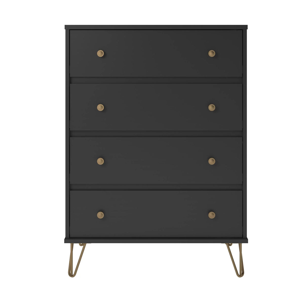 Black 4 Drawer Dresser N72978