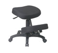 Knee Chair with Casters, Memory Foam, 5 Star Base, Black P6741