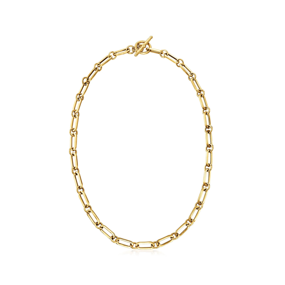 18kt Gold Over Sterling Paper Clip Link Necklace L72242