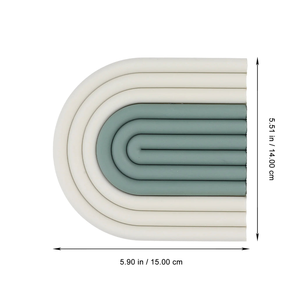 4 Pcs Anti-slip Kitchen Pot Pads Green X3990