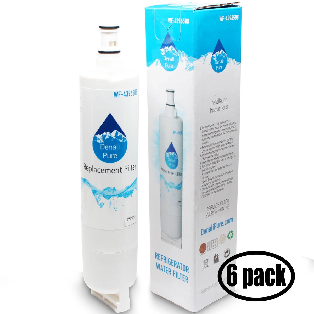 6-Pack Replacement Refrigerator Water Filter Cartridge I3638