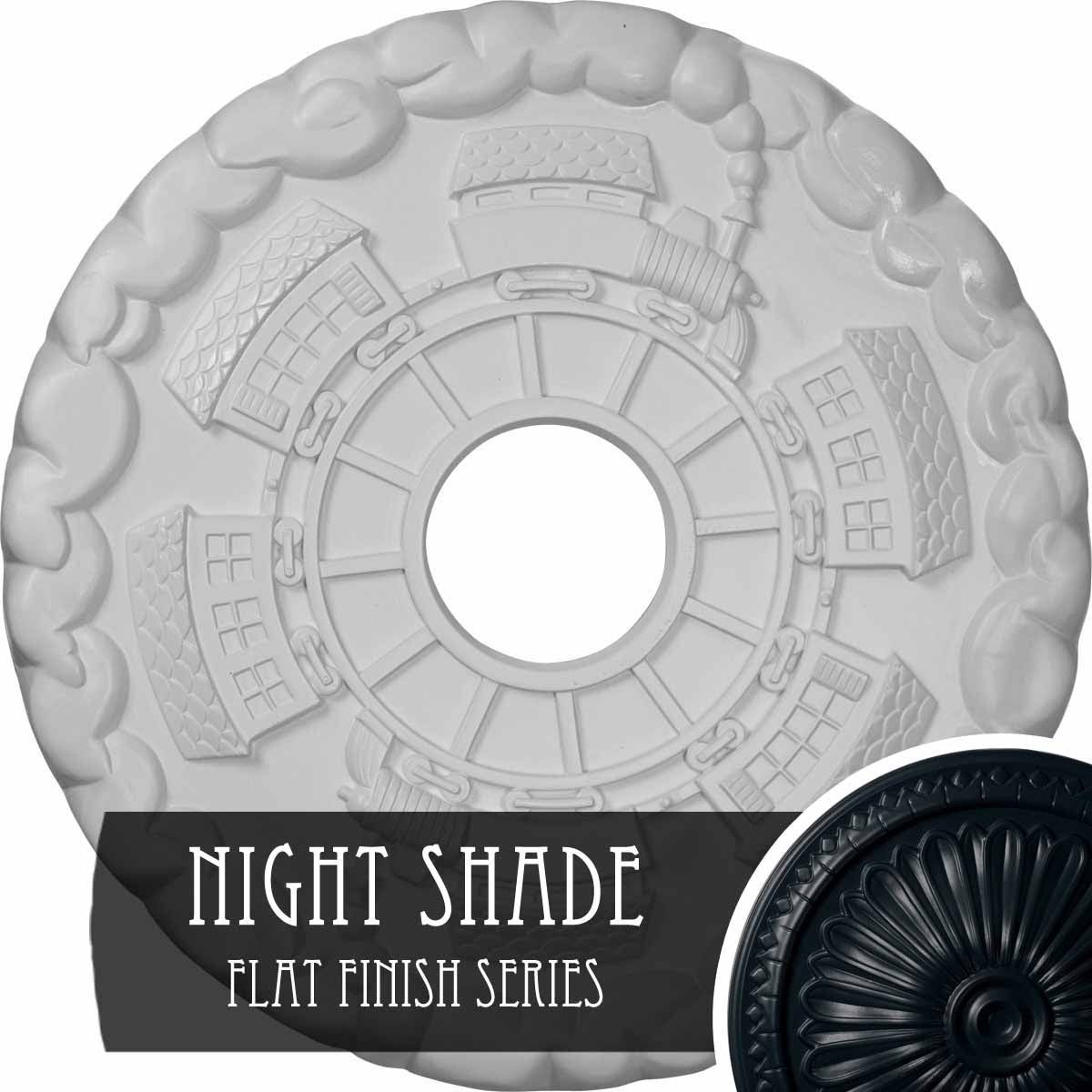 18 1/2x22OD x 3 7/8x22ID x 1x22P Hand-Painted Ceiling Medallion M25941