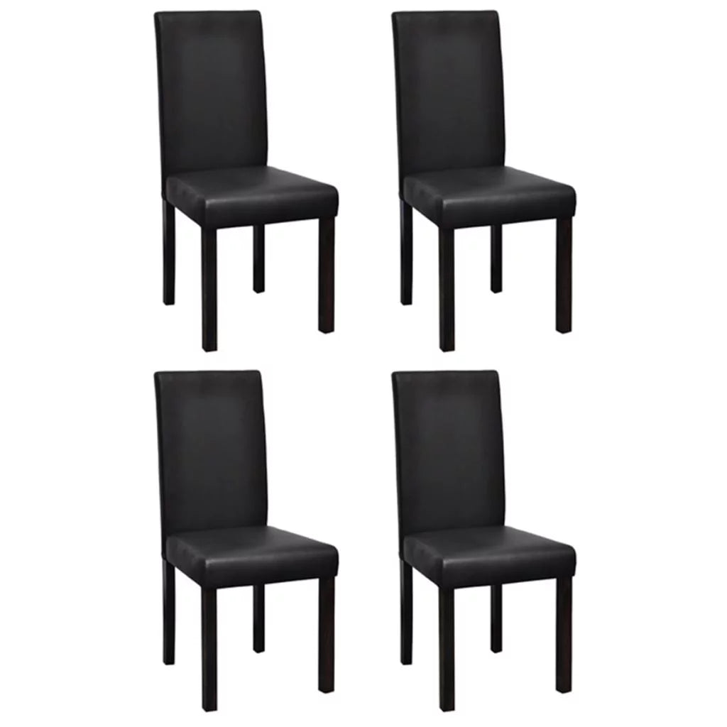 4 Piece Faux Leather High Back Armless Dining Chairs V683233