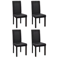 4 Piece Faux Leather High Back Armless Dining Chairs V683233