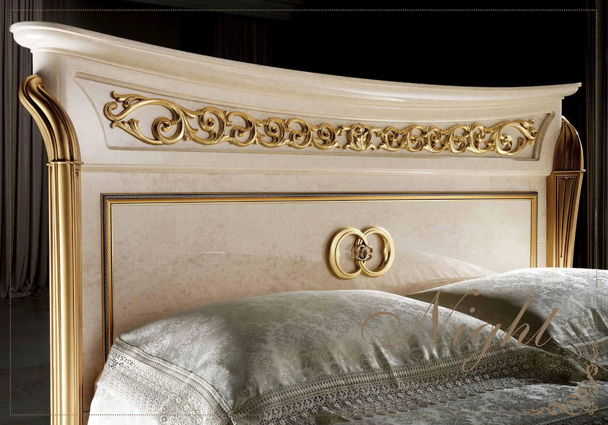 Ivory Carved Gold King Bedroom Set N8437