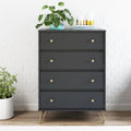Black 4 Drawer Dresser N72978