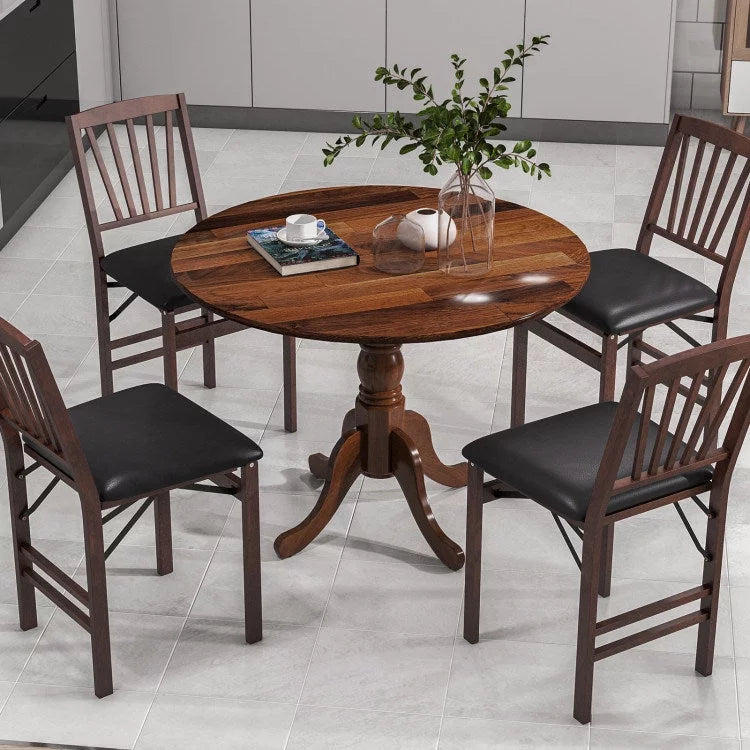 Wooden Dining Table with Round Tabletop G119497