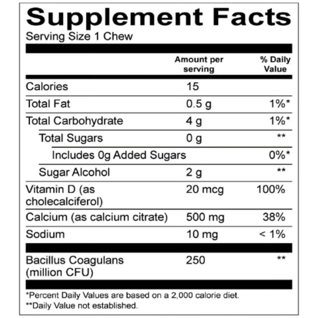 Capsules 6-Month Supply Iron Free Calcium Citrate Soft Chews E759762