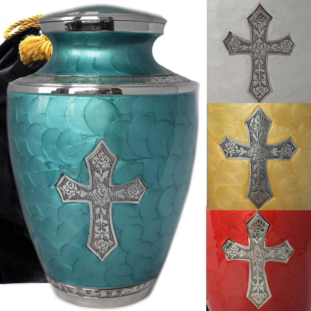100% Brass Cremation Urns 200 Cubic Inches (Large, Ocean) B36420