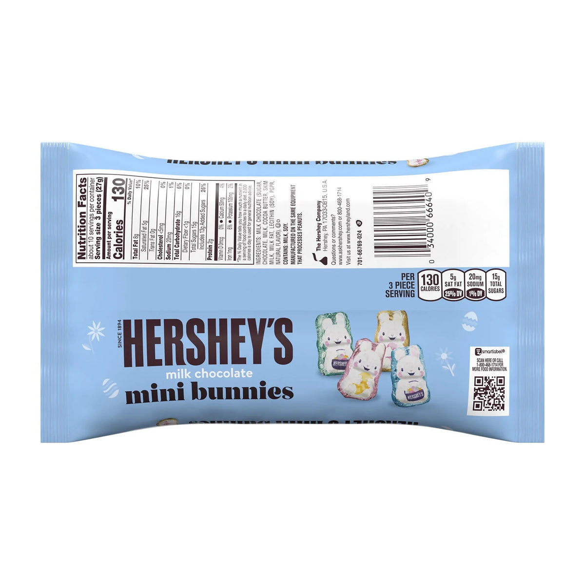 Milk Chocolate Mini Bunnies Easter Candy, Bag 9.1 oz T10331