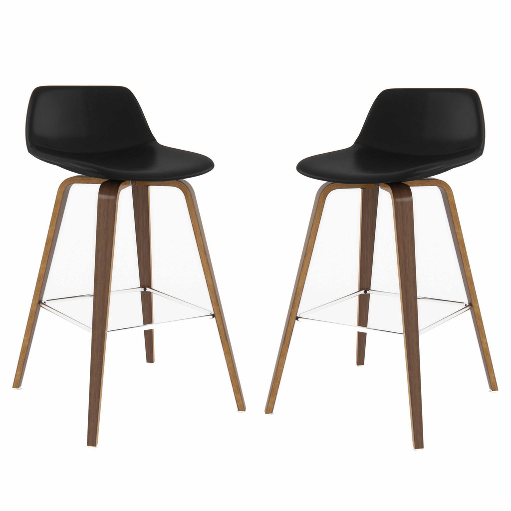 Black Bentwood Counter Height Stool Set of 2 F589697