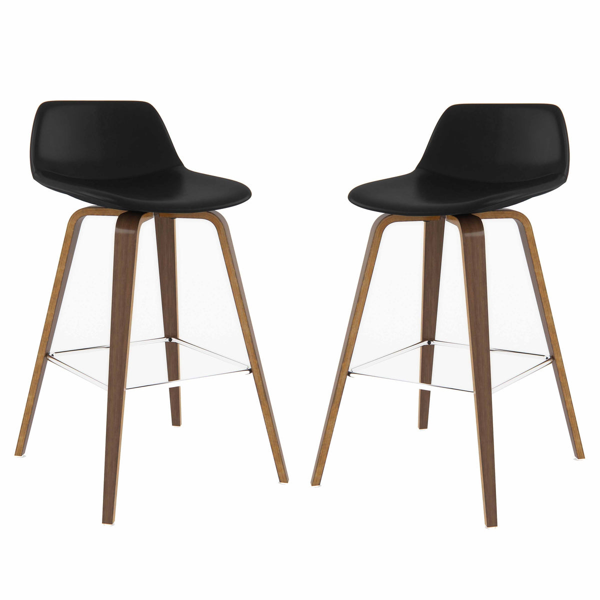 Black Bentwood Counter Height Stool Set of 2 F589697