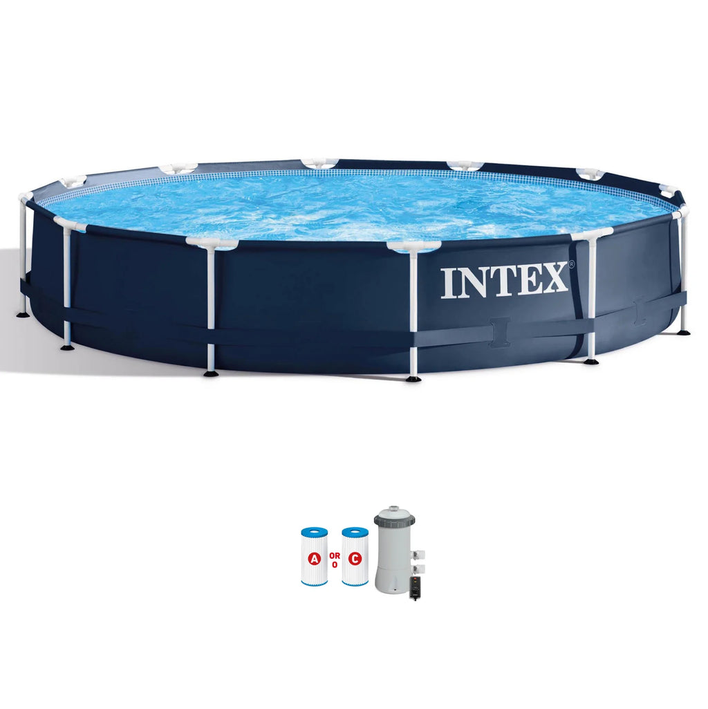 Metal Frame Above Ground Swimming Pool with Pump P568638