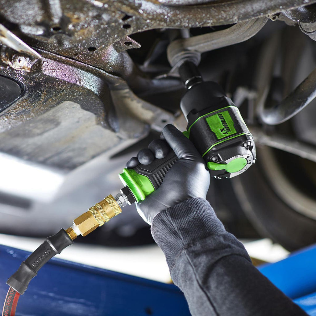 1/2 in. Supercompact Air Impact Wrench, Twin Hammer, 1000 ft-lbs, Green K6384