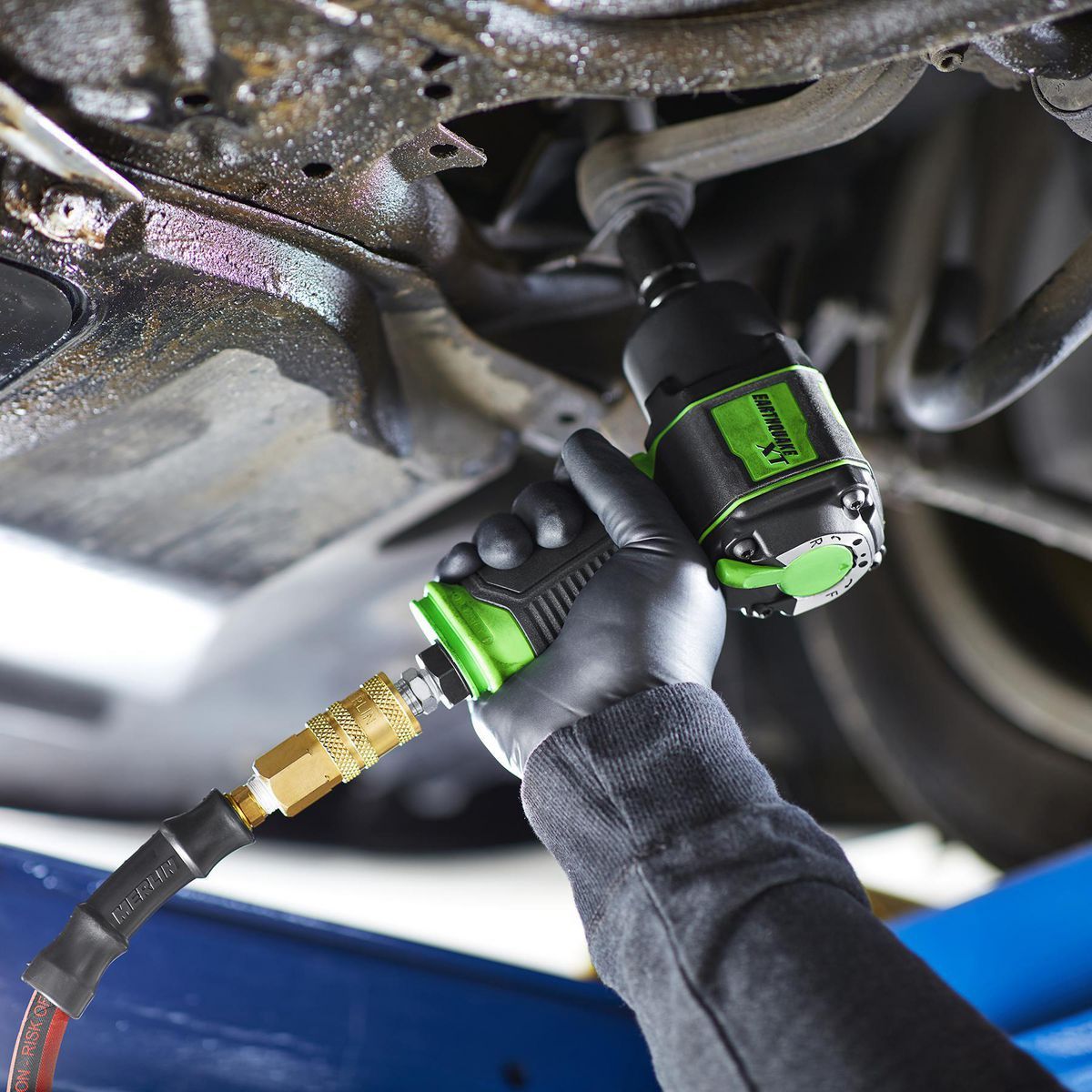 1/2 in. Supercompact Air Impact Wrench, Twin Hammer, 1000 ft-lbs, Green K6384